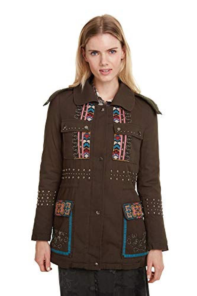 (TG. 46) Desigual Coat Lena Giubbotto, Verde (Verde Botella 4009), 46 (Taglia Pr