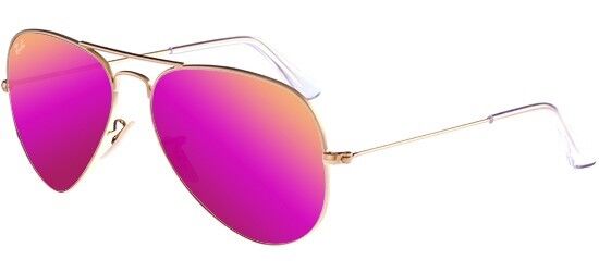 OCCHIALI DA SOLE RAY-BAN 3025 AVIATOR LARGE METAL 112/4T MATTE GOLD 58