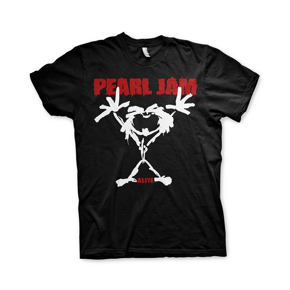 PEARL JAM - STICKMAN BLACK T-Shirt, Front & Back Print XX-Large