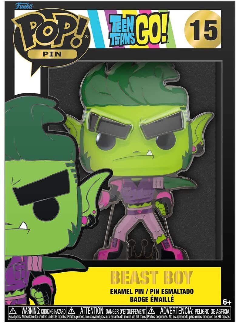 7029080 Merchandising Teen Titans Go!: Funko Pop! Pin - Beast Boy (Enamel Pin /