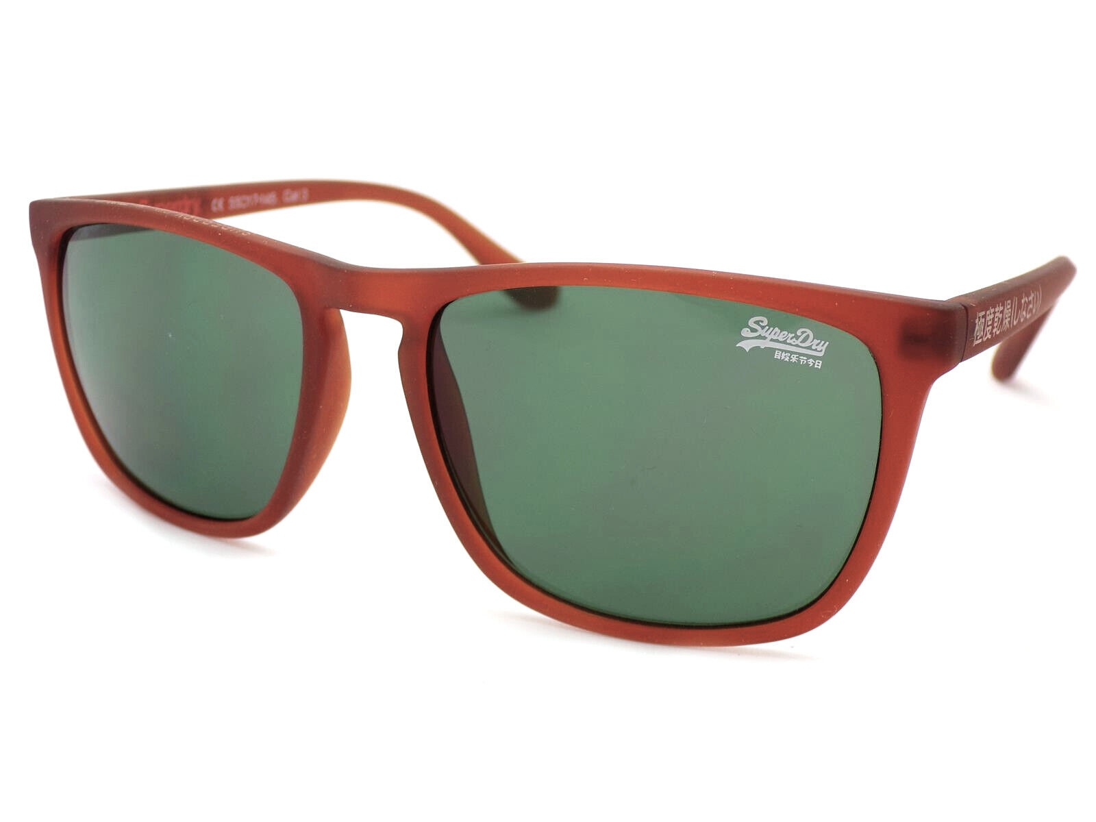 Superdry Shockwave Sole Opaco Ambra Marrone con Verde Lenti Unisex 103
