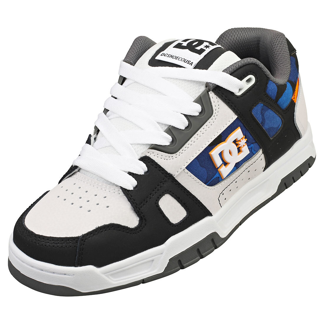 DC Shoes Stag Uomo White Black Formatori Pattinare - 40.5 EU