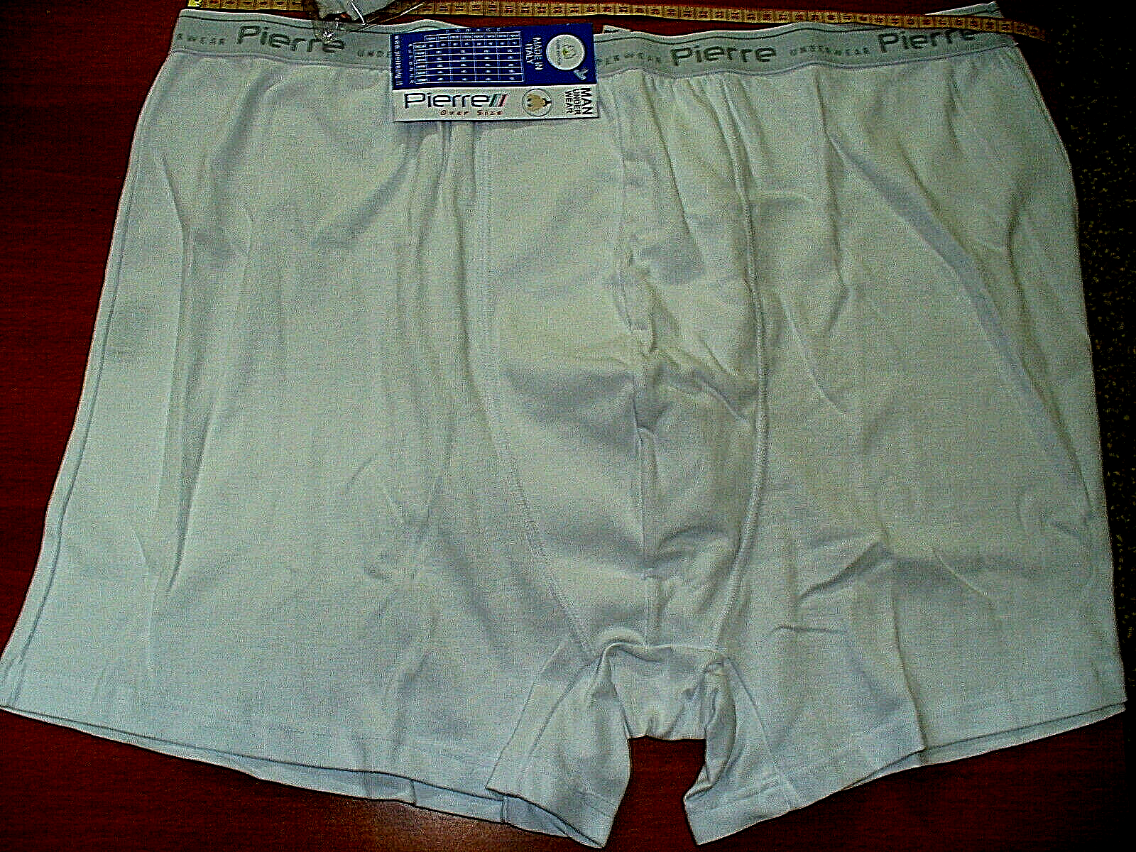 2 boxer PIERRE conformato costina puro cotone Tg 5/XL maxi OVERSIZE  bianco