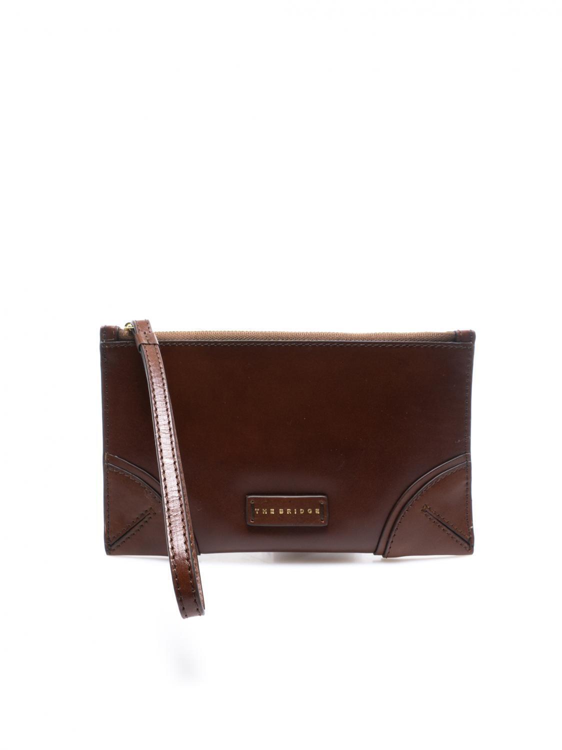 Pochette The Bridge 492801AM Donna marrone made in italy pelle