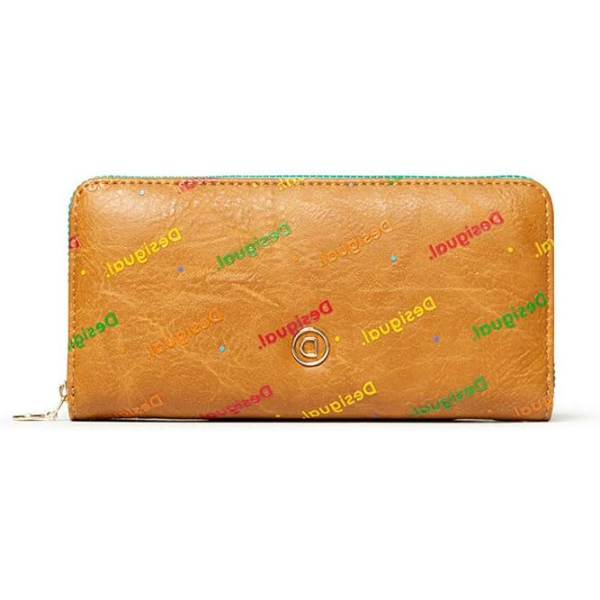 DESIGUAL - PORTAFOGLIO DONNA MARRONE INTRA ZIP AROUND 20SAYP22/6011 NUOVO
