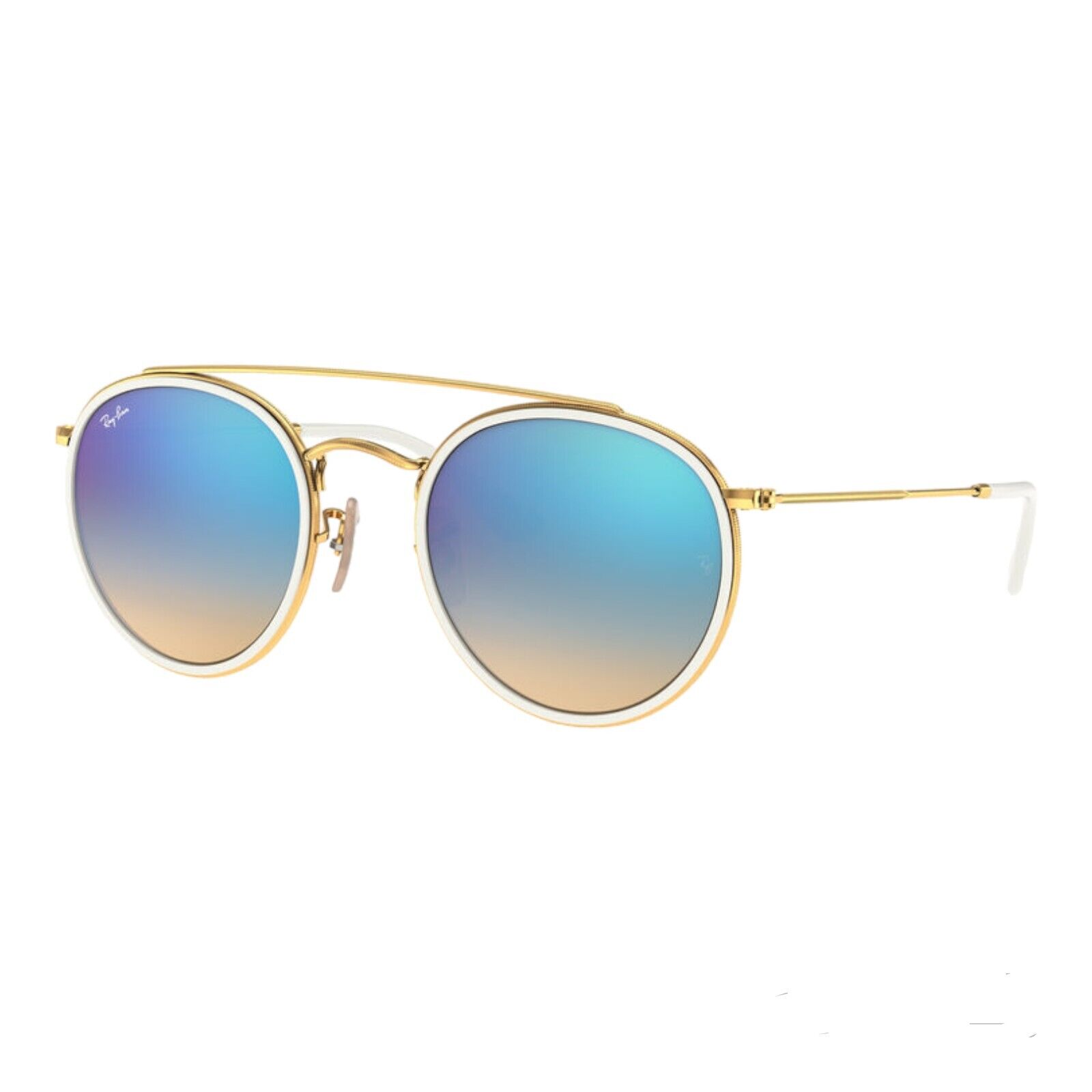OCCHIALI DA SOLE DONNA RAY-BAN RB 3647-N 001/4O ORO  BROWN GRADIENT MIRROR BLUE