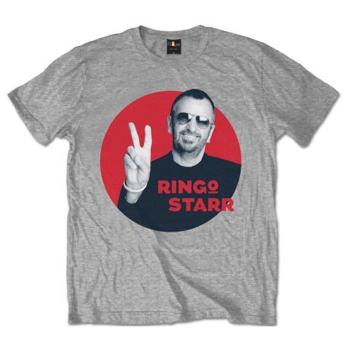 Abbigliamento Ringo Starr: Peace Red Circle (T-Shirt Unisex Tg. S)