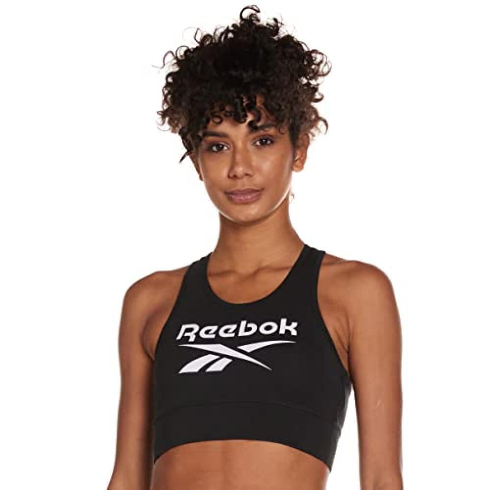 (TG. M) Reebok RI Bl Cotton Bralette Reggiseno Sportivo, Nero, M Donna - NUOVO