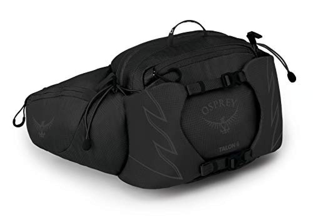 (TG. O/S) Osprey Talon 6 Zaino da Hiking per Uomo, Stealth Black - O/S - NUOVO