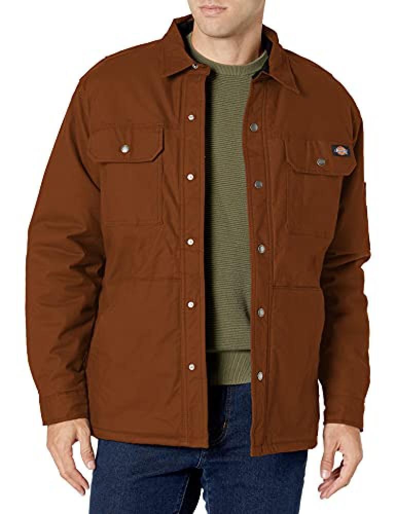 (TG. 3XL) Dickies Flex Duck Shirt Jacket, Outerwear Uomo, Marrone (Timber), 3XL