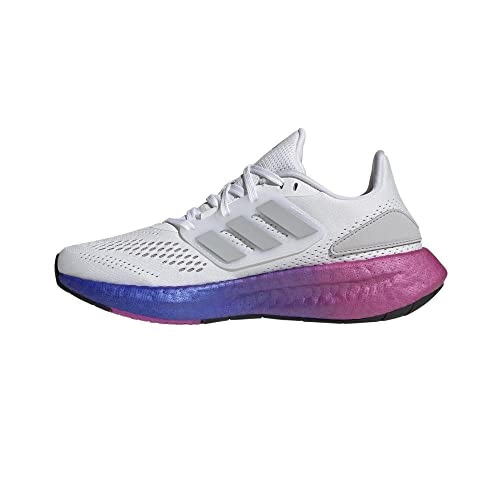 (TG. 40 EU) adidas Pureboost 22, Sneakers Donna, Ftwr White/Grey Two/Lucid Fuchs
