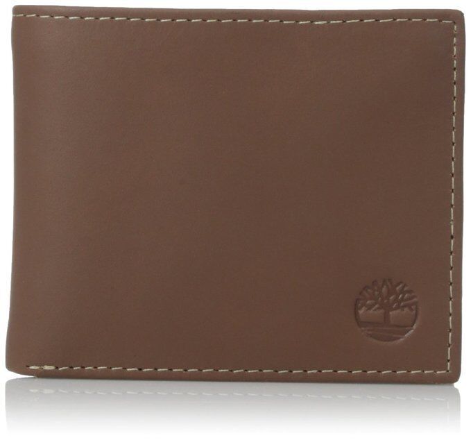 Timberland Cacciatore Passcase Marrone Vera Pelle Carta di Credito Bifold Uomo A