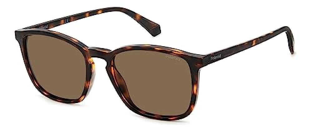 (TG. 54) Polaroid PLD 4139/S Sunglasses, 086 Havana, 54 Unisex - NUOVO