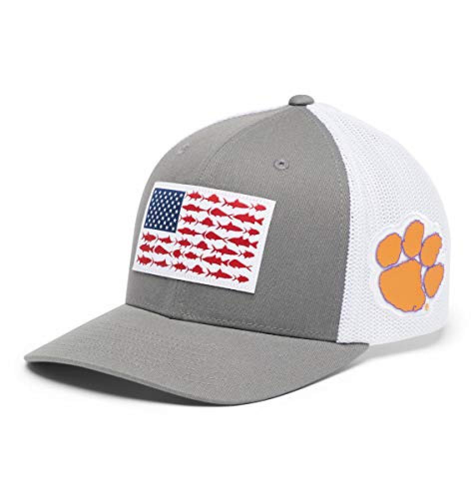 (TG. S-M) Columbia Cappello da Uomo Collegiate PFG Mesh Fish Flag Ball cap - NUO