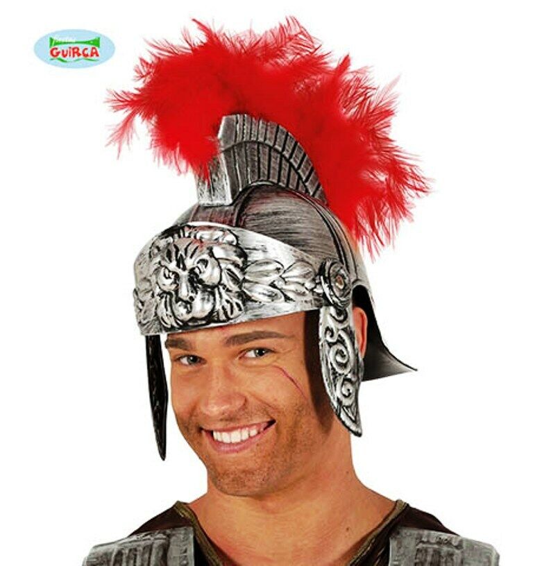 CARNEVALE HALLOWEEN ELMO CENTURIONE ROMANO ROMAN KNIGHT HELM COLOR SILVER 13596