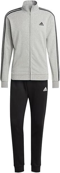 Tuta Adidas IC6748 Uomo Tracksuit Completo in Cotone grigio/nero tg XXL