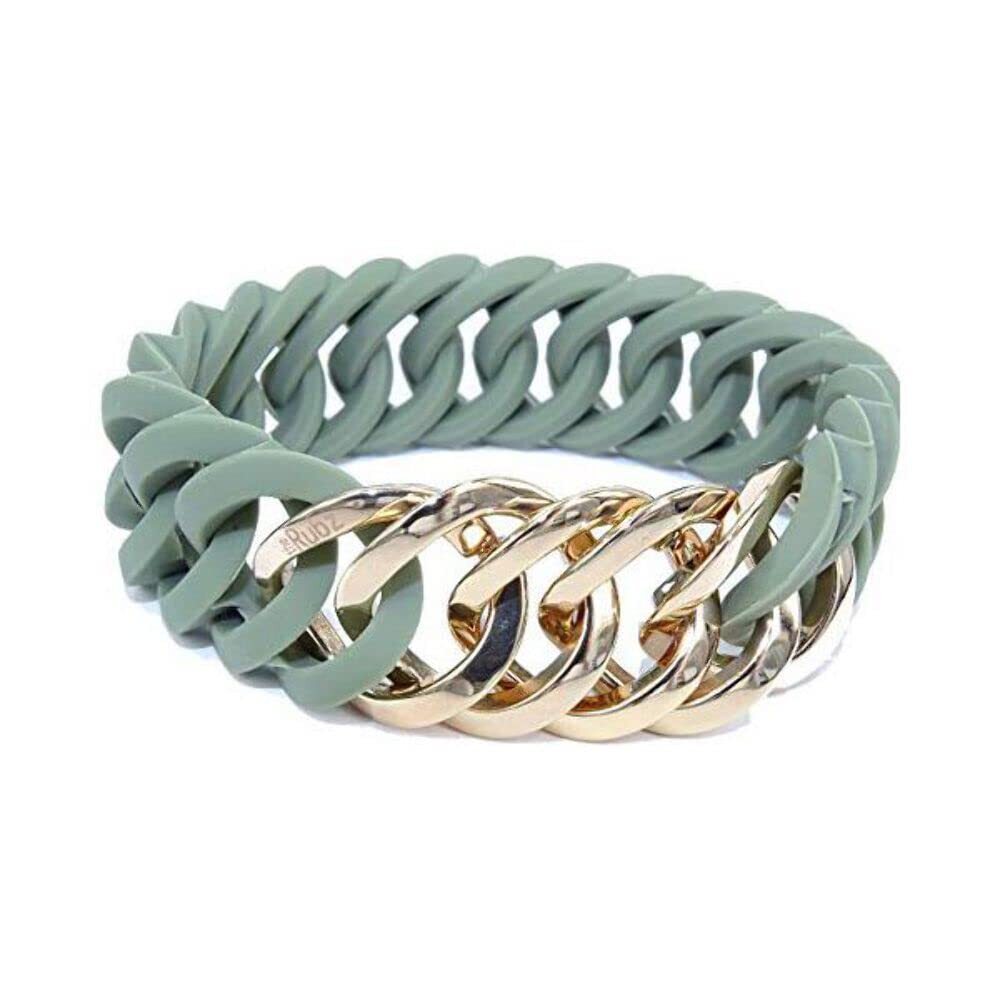 The Rubz Circle Bracelet 25 mm Green Tea/Soft Gold