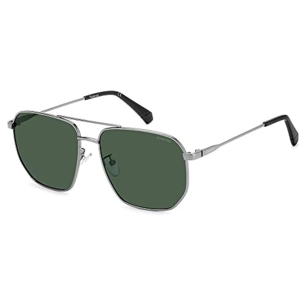 (TG. 59) POLAROID PLD 4141/G/S/X Occhiali, Rutenio, 59 Uomo - NUOVO