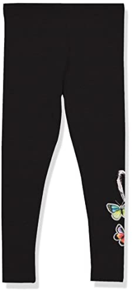 (TG. 3-4 anni) Desigual Leggins_Cleo Leggings, Nero, 3-4 Anni Bambina - NUOVO