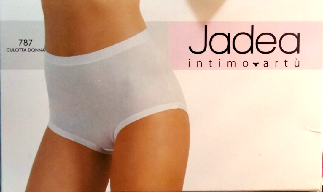 3 slip vita alta JADEA cotone e modal cuciture piatte COLORE BIANCO Tg 7 art.787