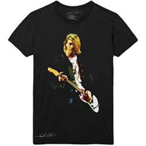 Abbigliamento Kurt Cobain: Kurt Cobain Unisex Tee: Guitar Photo Colour (Medium)