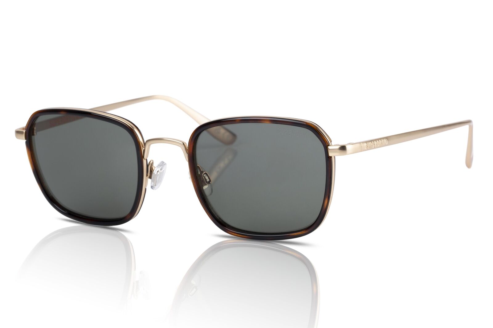 Superdry Occhiali da Sole Vintage Elite 201 Oro Tartaruga/Solido Verde