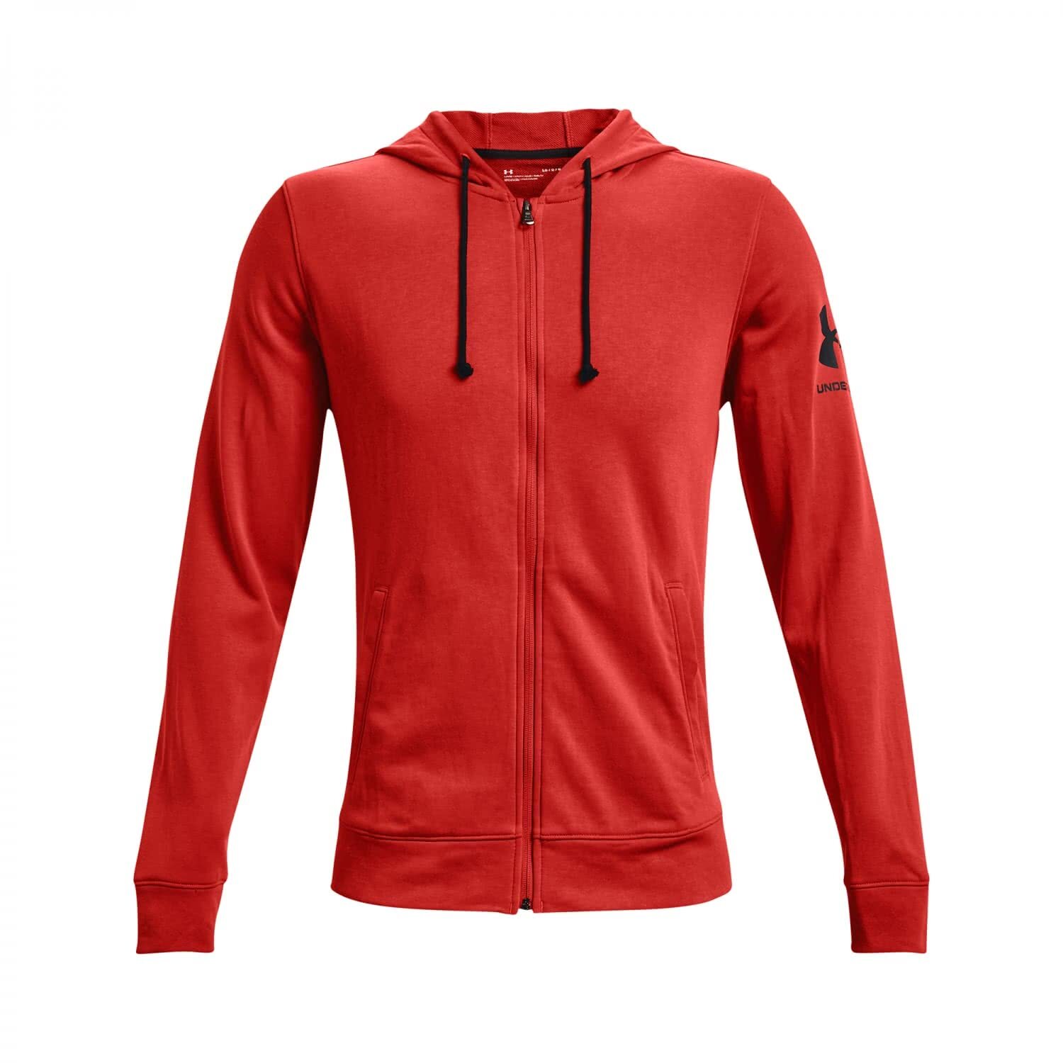 Under Armour Men's Rival Terry Full-Zip Hoodie Hooded Sweatshirt M Radiant Red (