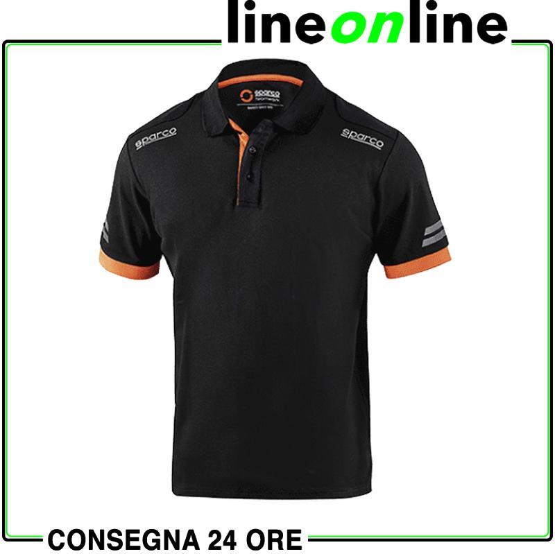 Polo da lavoro Sparco Toledo Tech Polo-Nero/Arancione-XXL
