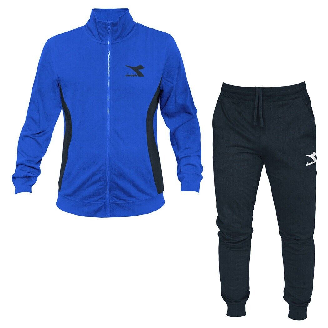 Tuta Diadora 102.180407 Uomo Tracksuit Completo in Cotone Blue/blu tg M