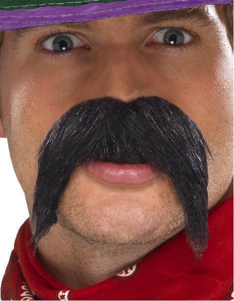 Costume Messicano Grande N Cespugliose Baffi Bandito Gringo Tache Nero Smiffys