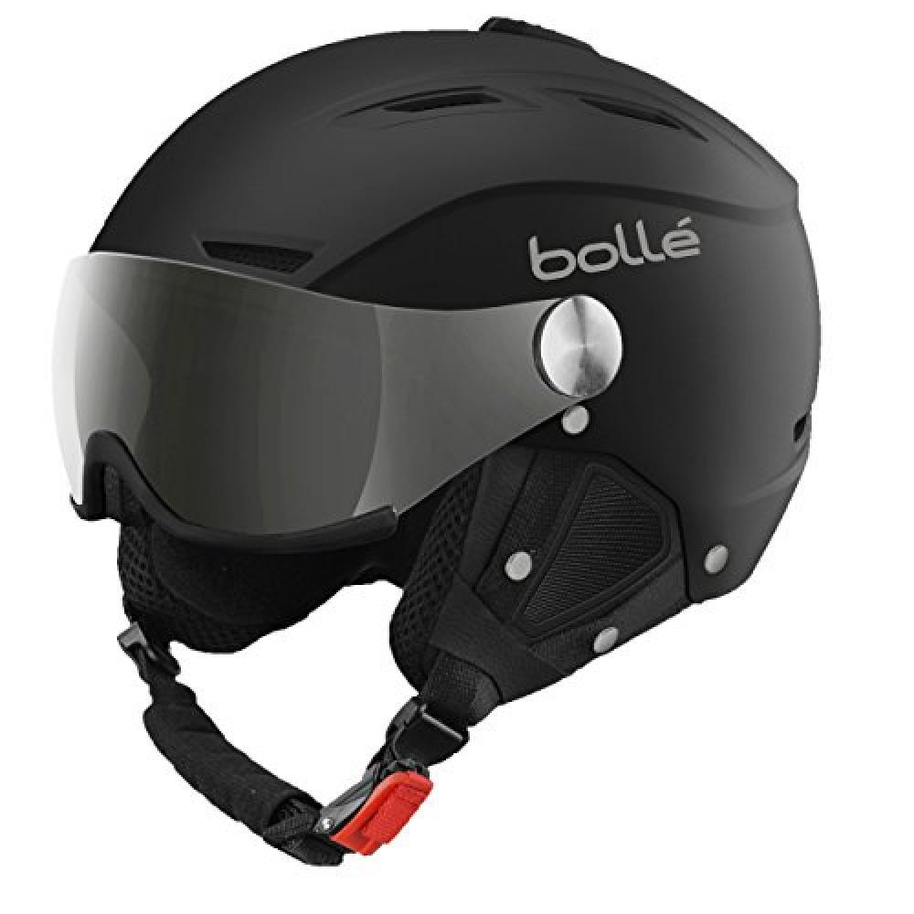 (TG. 54-56 cm) Bollé Backline Visor Soft, Casco da Sci Unisex Adulto, Nero/Arge