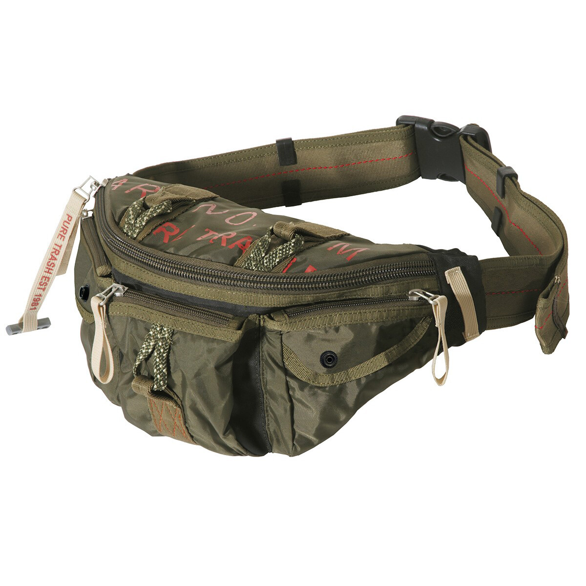 Pure Trash Vita Hip Pack Esercito Militare Trekking Pesante OD Verde