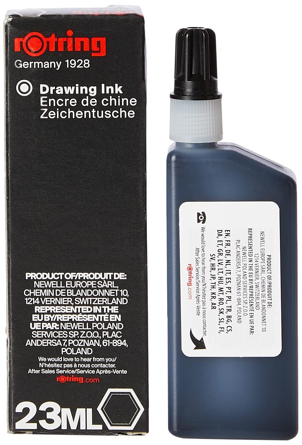 Rotring Inchiostro Nero 23ml per Isograph S0194660 Regular Import Ricarica Japan