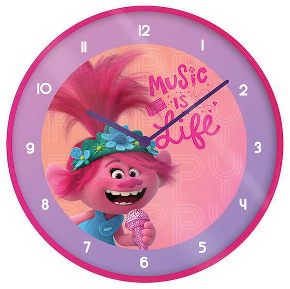 7024787 Merchandising Trolls World Tour: Pyramid - Music Is Life Clock (Wall Clo