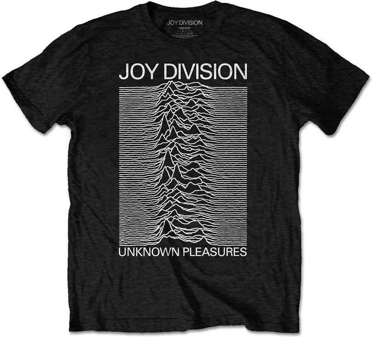 Abbigliamento Joy Division: Unknown Pleasures White On Black (T-Shirt Unisex Tg.