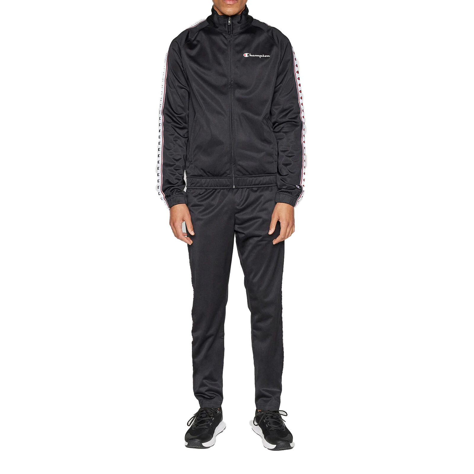 Champion Tuta da Uomo Con Inserti Tape In Jacquard Nera Taglia L Codice 21978...