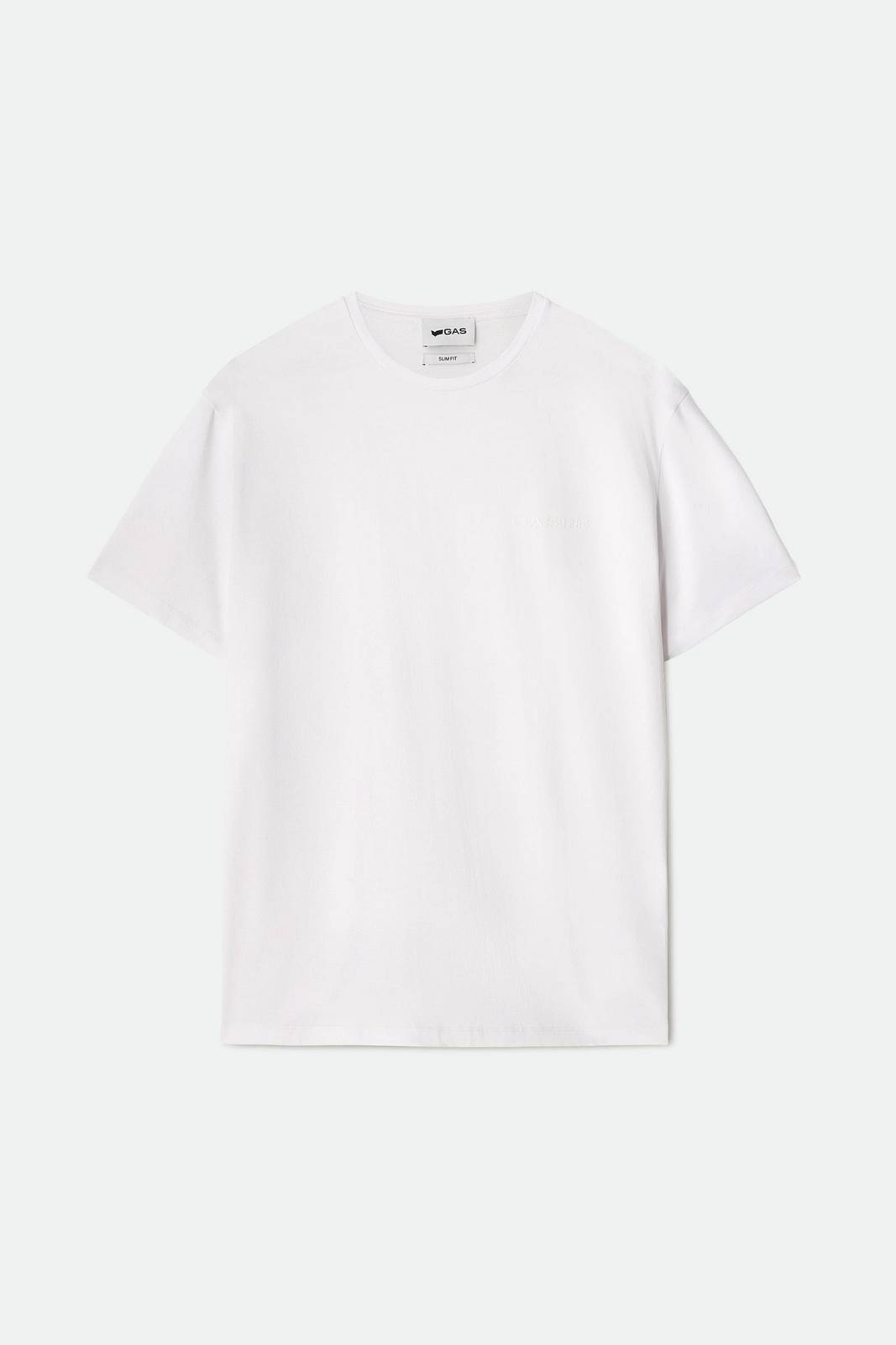 Gas Jeans Scuba/s Str.1984- T-shirt Con Logo Gommato Bianco - Taglia M Uomo