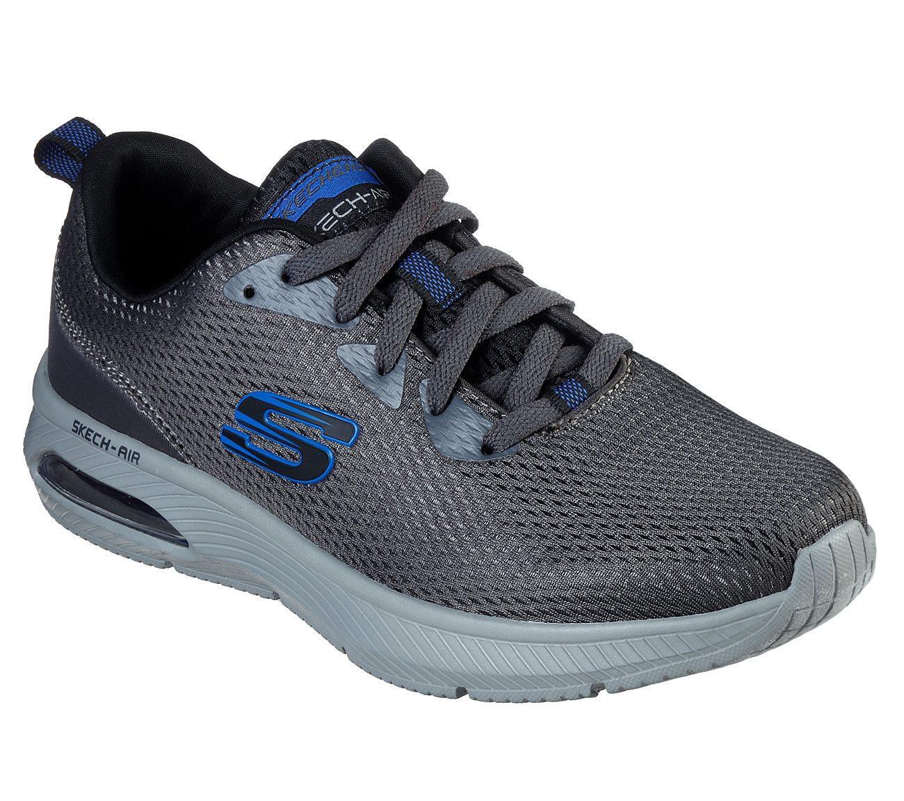 Skechers Uomo Skech-Air Dyna-Air Comfort Formazione Sneaker IN Carbone/Nero UK