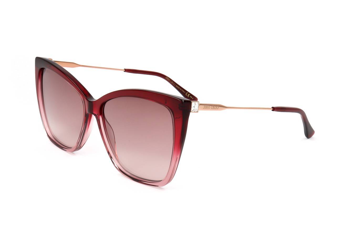 Occhiali da Sole Jimmy Choo SEBA/S 7W5 BURGUNDY SHADED 58/15/145 Donna