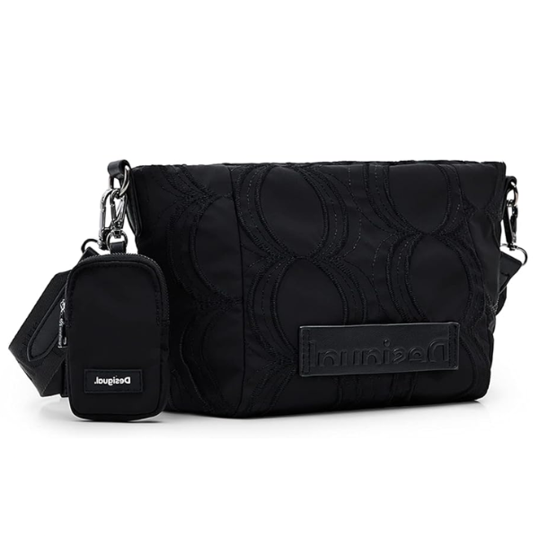 DESIGUAL - BORSA A TRACOLLA BAG BUBBLES AMBER NERO 22WAXA75/2000 NUOVA