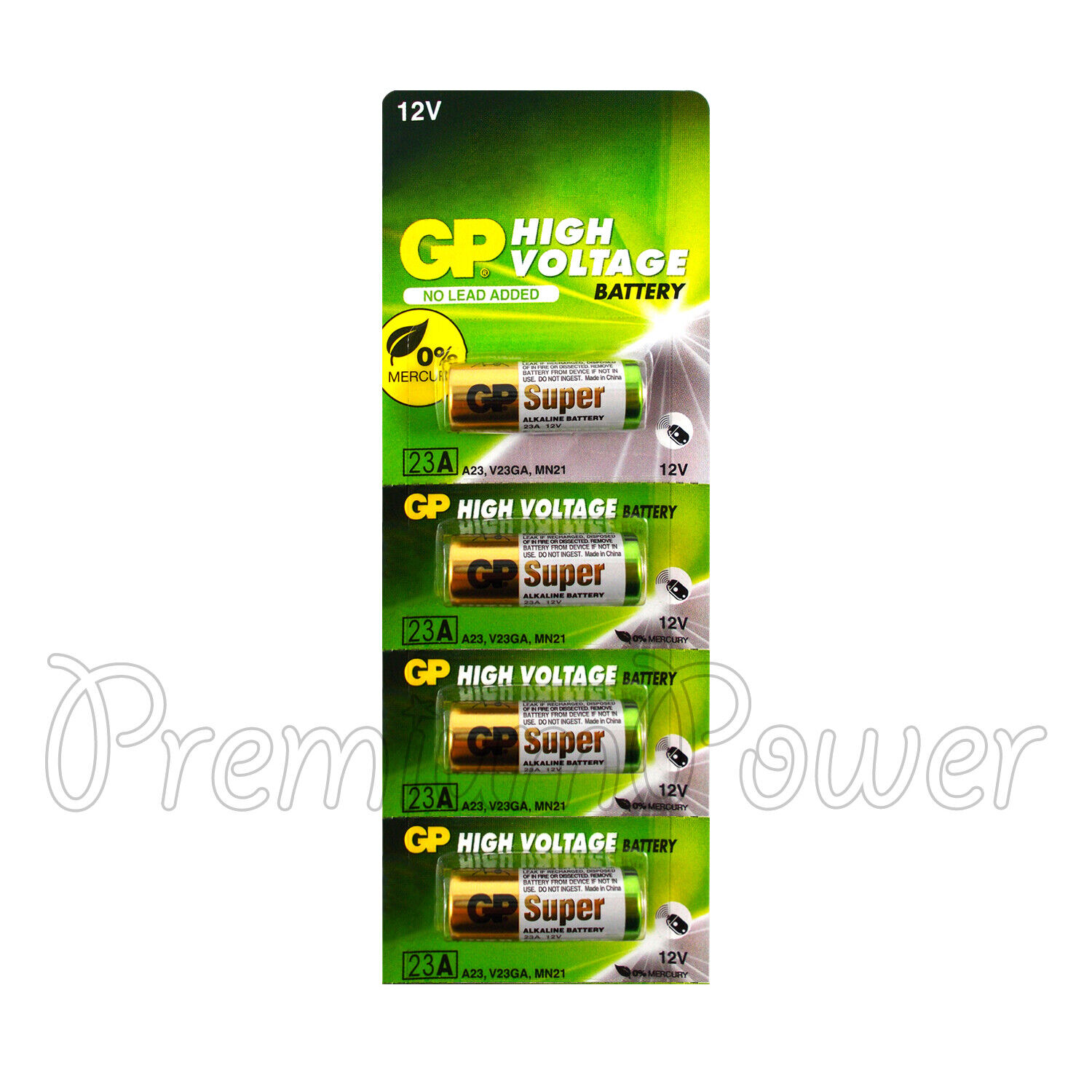 4 X Gp 23A Alcalino Super Batterie 12V MN21 A23 E23A V23GA 3LR50 LRV08 VR22