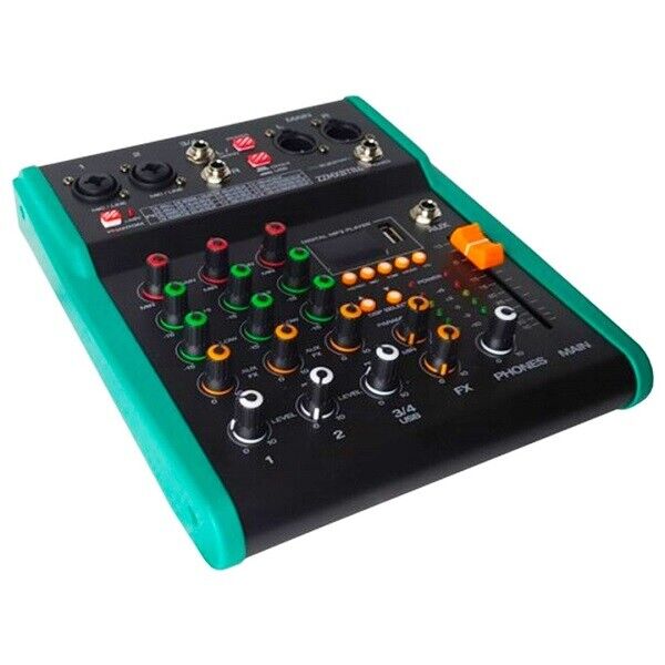 ZZIPP ZZMXBTR4 Mixer Audio con Bluetooth MP3 e Effetti 4 Canali -  - Zipp