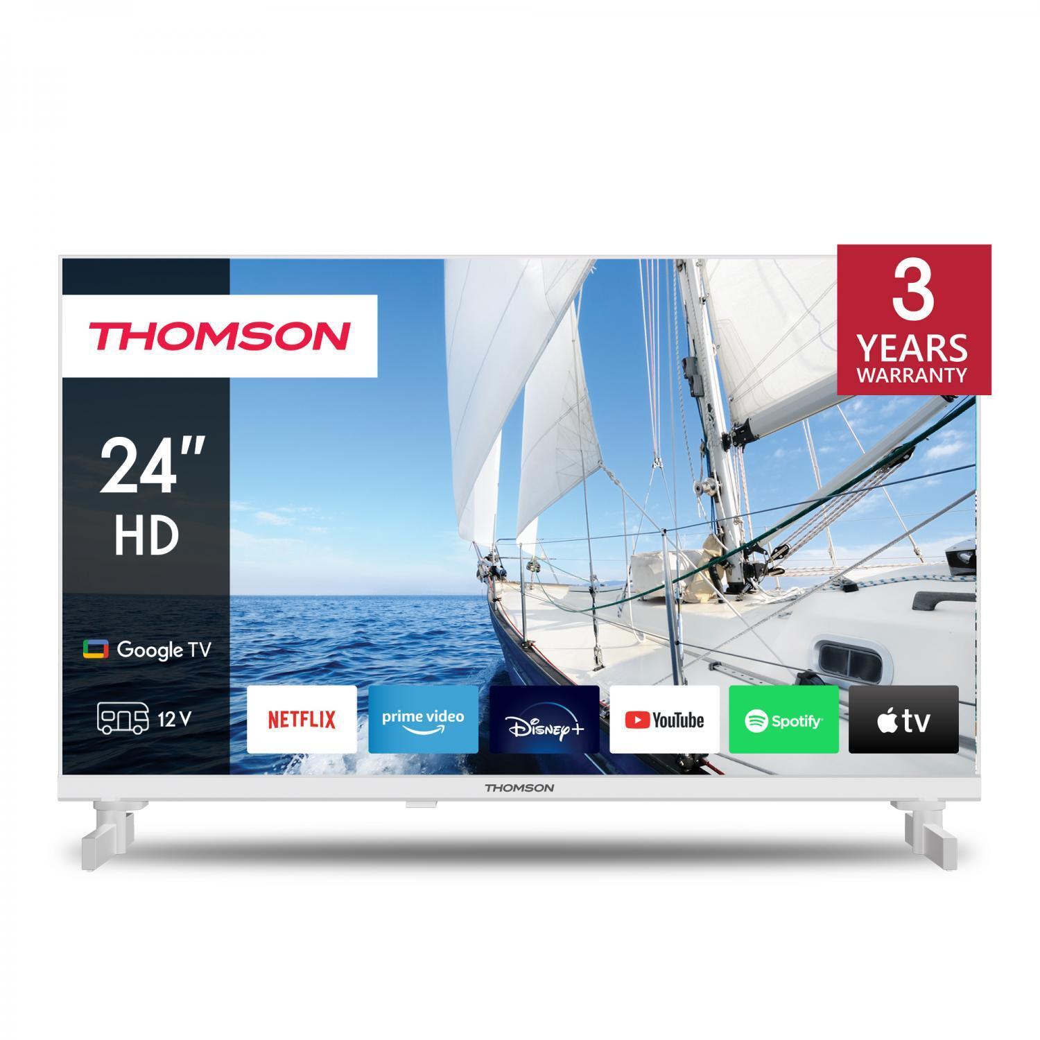 Smart TV 24" HD LED Android DVBT2/C/S2 Classe E Wi-Fi Bianco 24HG2S14CW THOMSON