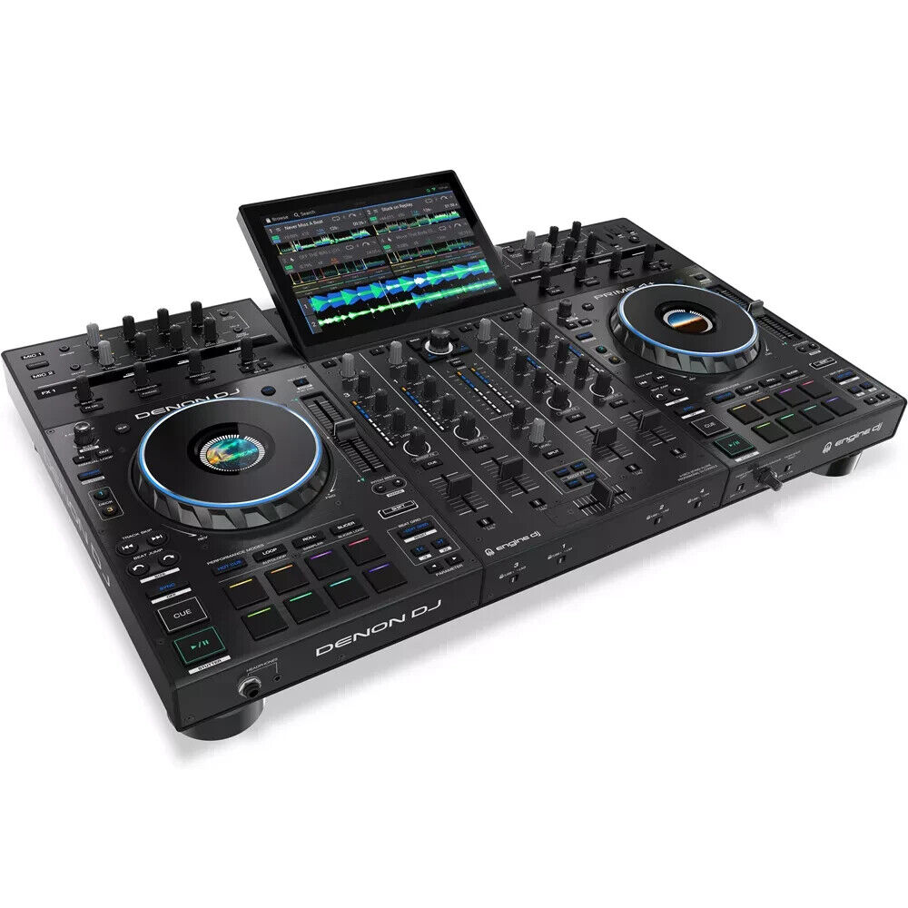 Denon DJ PRIME 4+ PLUS Consolle Controller Stand Alone 4 Canali Usb Sd Midi WiFi
