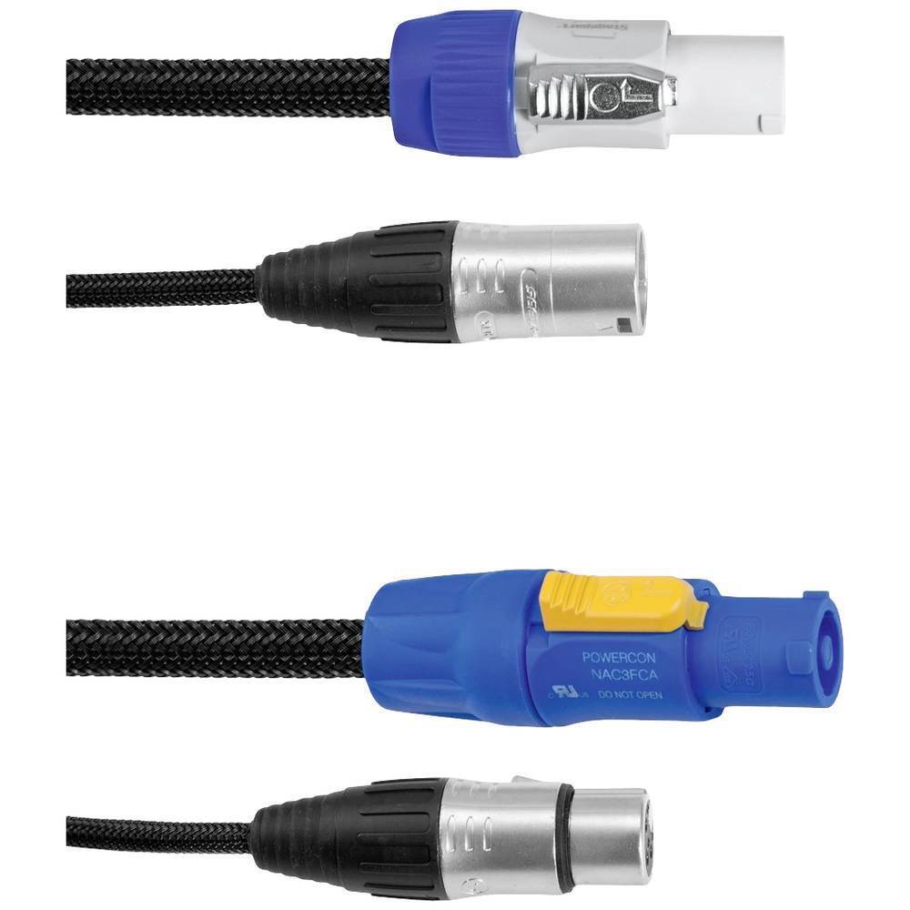 Eurolite Power-Hybrid DMX Cavo di collegamento [1x Spina XLR 3 poli - 1x Spina