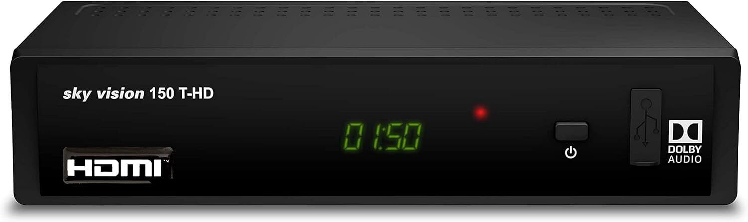 Sky vision 150 T-HD DVB-T2 Ricevitore, decoder digitale terrestre HD,...