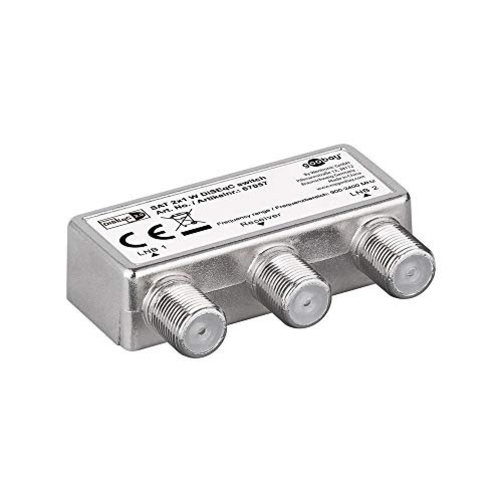 (TG. 1 pieza) Goobay 67057 Commutatore 2x1 DiSEqC 2.0 - NUOVO
