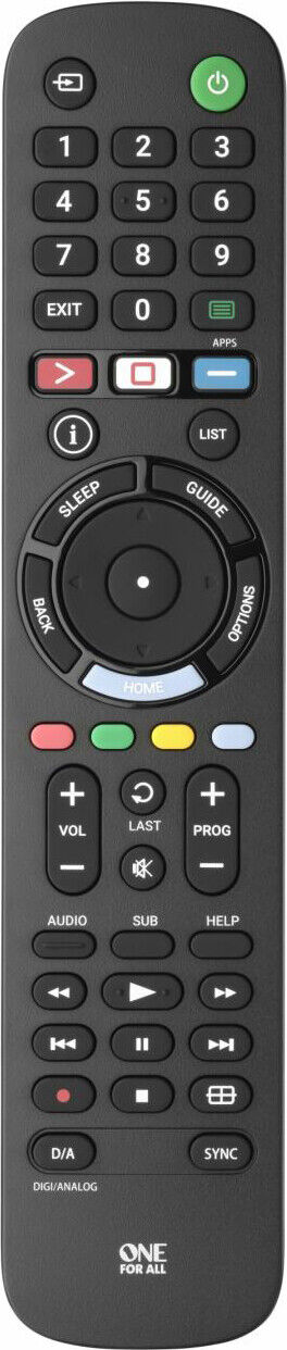 ONE FOR ALL telecomando TV Pulsanti compatibilità Sony Nero - URC4912