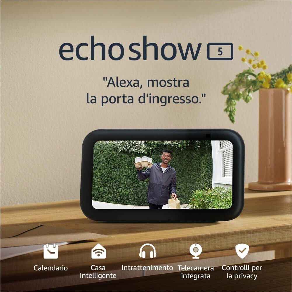 Amazon Echo Show 5 (3a Gen.) Altoparlante con Display Intelligente - Antracite
