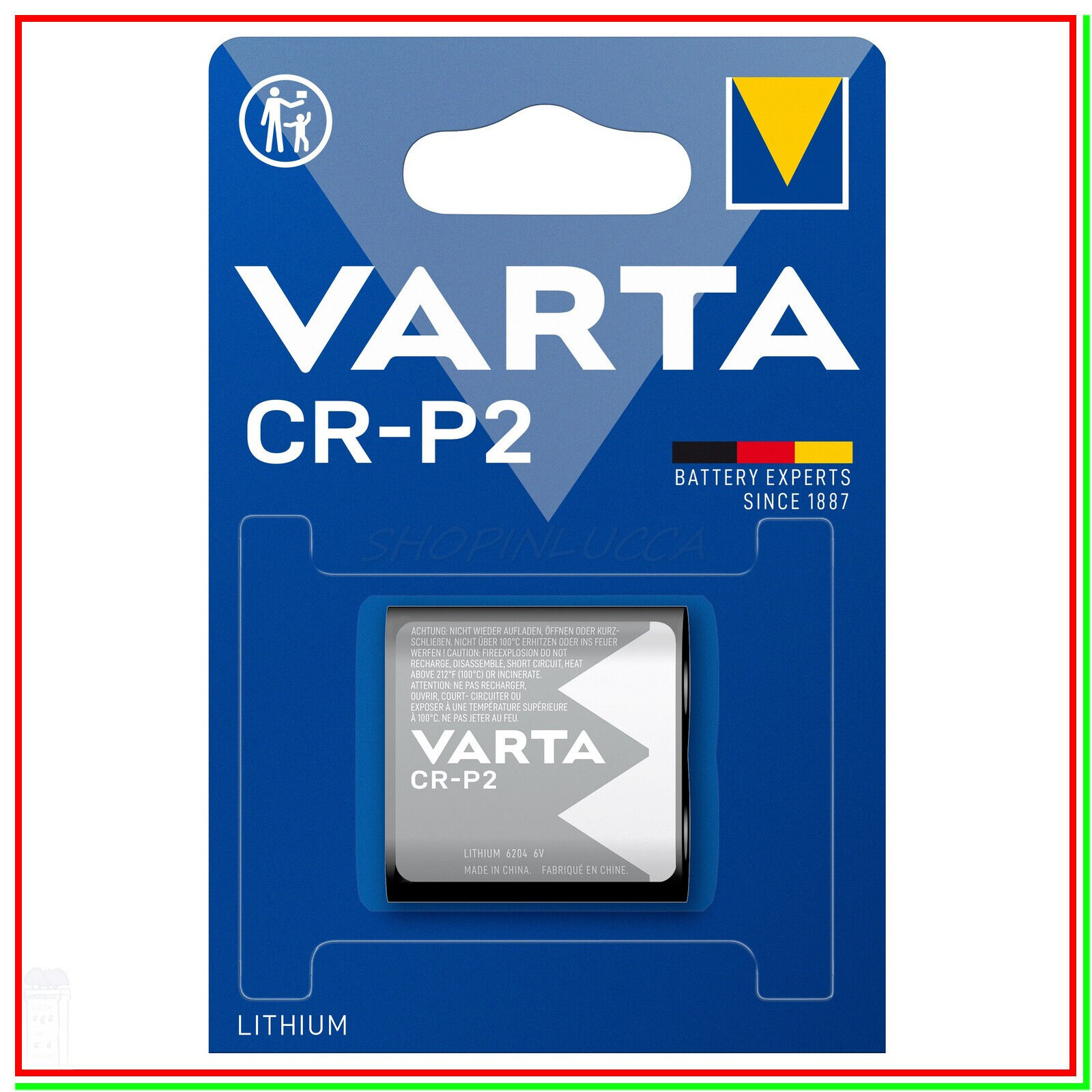 VARTA CR-P2 Batteria Pila 223 CRP2 EL223 CRP2P 223 VL223 K223LA Foto Flash